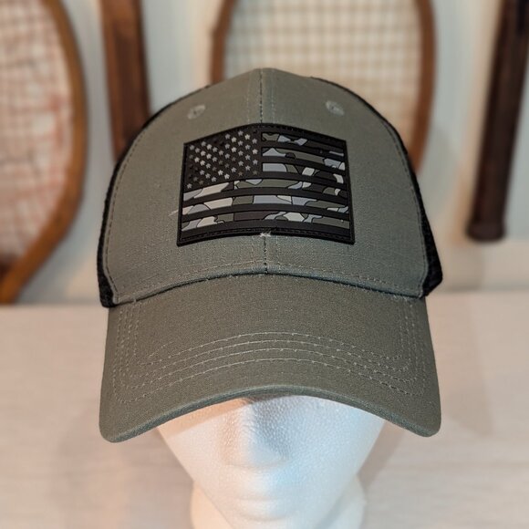 Highland Tactical American Flag Camo Trucker Hat, OSFA - Picture 1 of 5